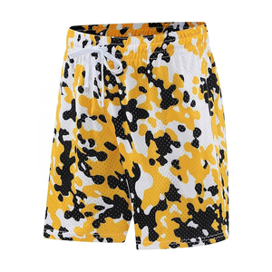 <b>Men's</b> <b>Camouflage</b> Board <b>Shorts</b> Quick Dry Polyester Drawstring Casual <b>Short</b> <b>Shorts</b> Yellow Black White Pattern - Product Image 5