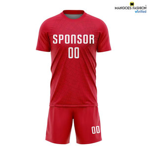 Maillot de football personnalisé haut de gamme rouge et blanc respirant à manches courtes par sublimation – Lavable en machine, séchage en machine, faible consommation d'énergie - Product Image 4