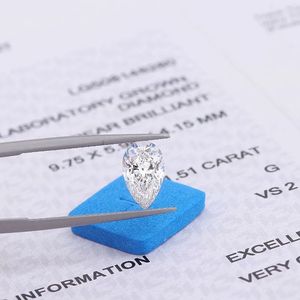 Diamante Cultivado en Laboratorio con Forma de Pera de 3.5CT, Mejor Precio, Certificado IGI, Color Blanco DEF, Claridad VVS1, para Joyería de Lujo - Product Image 1