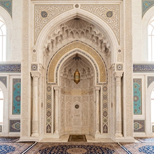 Panel de Pared Decorativo de Mármol Blanco para Oración Islámica, Relieve de Arco Mihrab, Revestimiento Interior para Mezquita - Product Image 2