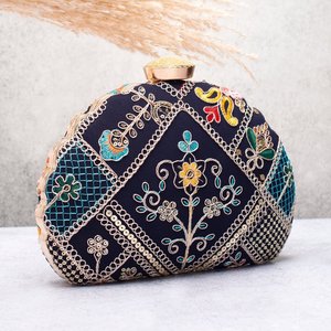 Designer Ethnic Embroidery <b>Clutch</b> Designer Evening Bag for Women <b>Wedding</b> and Special Occasions - Product Image 2