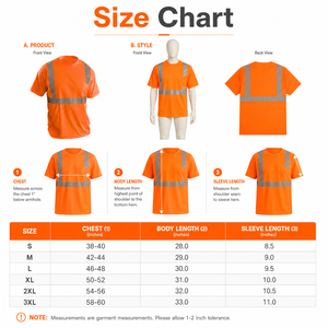 T-shirt à manches courtes personnalisé en orange fluorescent et argent réfléchissant pour hommes, avec poche poitrine, vêtements de travail haute visibilité, t-shirts personnalisés - Product Image 6