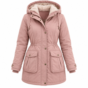 <b>Womens</b> Quilted Outerwear Coat <b>for</b> Cold Days Hooded Warm Coat with Cotton Filling Casual Plus Size Sports Jacket - Product Image 4