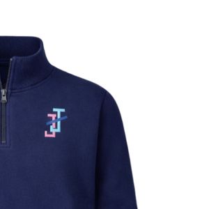 เสื้อพูลโอเวอร์คอซิปสีน้ำเงินกรมท่า แขนยาว ผ้าคอตตอนผสมเนื้อนุ่ม สไตล์ลำลอง แฟชั่นใส่ได้ทุกวัน เสื้อผ้าสไตล์ลำลอง - Product Image 5