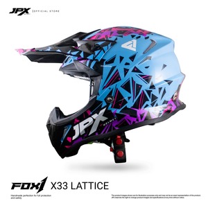 El casco JPX Fox1 Motif X 33 Supermoto Cross ofrece una protección superior y un estilo audaz para la mejor experiencia de motocross. - Product Image 3