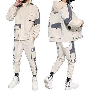 Conjunto Deportivo de Pantalones Cargo y Sudadera con Capucha y Cremallera para Hombre y Mujer, Transpirable, Talla Grande, de Poliéster y Algodón, para Otoño e Invierno - Product Image 4