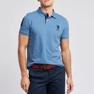 Custom New Summer Men's Casual Knitted <b>T</b>-<b>Shirt</b> Solid Short-Sleeved <b>Half</b>-<b>Sleeve</b> Top Dark High-Anti-Pilling for Knit Polo <b>Shirt</b> - Product Image 1