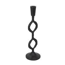 Exclusive Design Eco-Friendly Aluminium Holder One Plate Black Candle Stand for Home Decoration Weddings Festive Events-<b>Portable</b> - Product Image 2