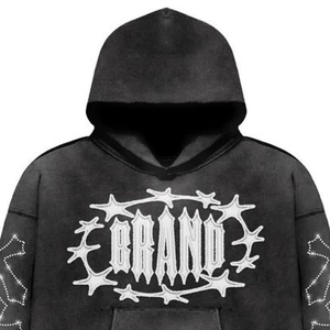 High Quality New <b>Pullover</b> <b>Men</b> Hoodies Custom Rhinestone Embroidered 100% Cotton Designer Transfers Design Oversized <b>Men</b> Hoodies - Product Image 2