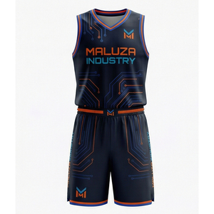 Ensemble short et maillot de basketball personnalisé OEM, respirant, grande taille, séchage rapide, uniforme de sport unisexe, fournisseur en gros - Product Image 1