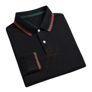 เสื้อเจอร์ซีย์ผ้าฝ้ายระบายอากาศแขนยาวสำหรับผู้ชายสั่งทำขายส่ง 100% ผ้าฝ้ายลำลองสำหรับกอล์ฟ สำหรับชุดยูนิฟอร์ม สั่งซื้อจำนวนมาก - Product Image 3