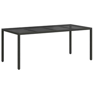 Ensemble de jardin en polyrotin noir avec table et chaises, 74,80 x 35,43 x 29,53 pouces - Product Image 5