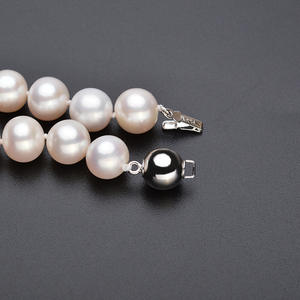 Collar de Perlas de Agua Dulce Casi Redondas de Grado AAA de 10-11 mm, Ligeramente Imperfectas - Perla de Zhuji, Fuerte Brillo, Venta Directa de Fábrica - Product Image 3