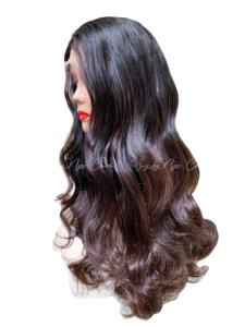 Precio al por mayor de extensiones de cabello humano virgen vietnamita libre de enredos y derramamiento de pelucas con flecos ondulados cabello Remy - Product Image 5