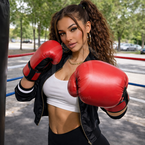 Gants de boxe professionnels personnalisés BURAQ MMA SPORTS - Gants unisexes de haute qualité en PU avec sangle de poignet réglable et fermeture à boucle - Product Image 5