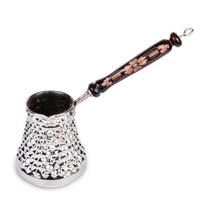Auténtica cafetera turca Cezve, Briki griega, cafetera de cobre martillada a mano, olla árabe armenia para estufa con mango de latón - Product Image 5