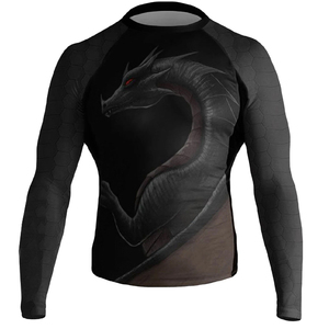 Camiseta de Compresión Personalizada de Manga Corta con Logotipo de Surf para MMA y BJJ, Rashguard Sublimado de Jiu Jitsu, UPF50, Transpirable, Venta al Por Mayor - Product Image 1