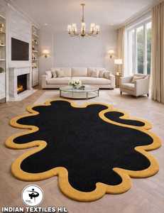 Alfombras Modernas de Diseño Hechas a Mano para Sala de Estar, de Lana, con Patrón Indio, Azul y Rojo, Venta al por Mayor, Wilton - Product Image 1