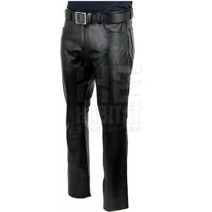 Pantalon en cuir pour homme, style classique, coupe confortable, cuir véritable souple, adapté aux hommes - Product Image 5