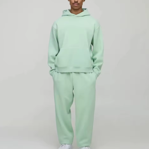 ชุดเซ็ตฮู้ดดี้และกางเกงวอร์มผู้ชายไซส์ใหญ่พิเศษ ผ้าฝ้าย 100% 500 GSM - Product Image 1