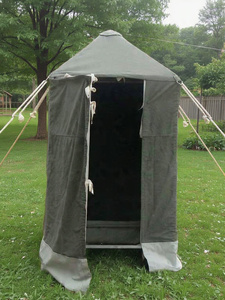 Waterproof Canvas Shower Tent Single Layer Manual Assembly Straight Bracing Type Summer Use Outdoor Emergency - Product Image 3