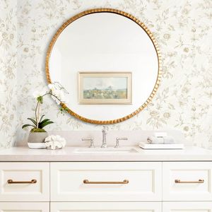 Carta da Parati Adesiva Vintage Floreale Beige, Carta Adesiva con Design Francese Testurizzato per Mobili, Rimovibile da Parete - Product Image 4