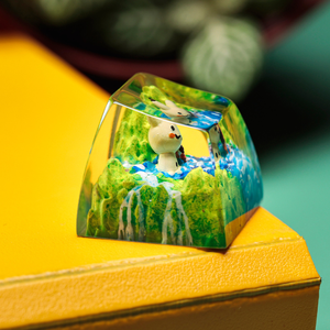 Teclas Artesanales Bosque Místico, Teclas Artesanales Personalizadas, Teclas Anime Lindas, Teclas Verdes, Juego de Teclas, Teclas de Madera - Product Image 5