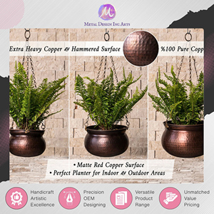 Offre incroyable sur un pot suspendu en cuivre massif martelé de qualité supérieure, 100% pur, pour la décoration de la maison à un prix minimal - Product Image 5