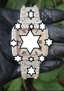 Montre mécanique pour homme NYC DIAMOND EMPIRE Iced Out en acier inoxydable rose gold, carrée, de luxe, hip hop, moissanite, édition limitée - Product Image 6