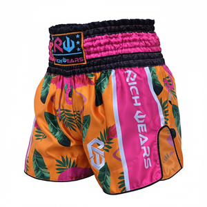Shorts de Muay Thai Tradicionales Tailandeses Unisex Richwears - Ligeros, Duraderos, de Secado Rápido, 100% Poliéster Sublimado, para Artes Marciales - Product Image 2