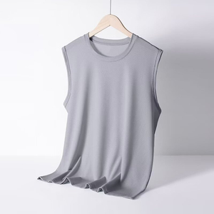 Débardeur décontracté pour homme, sans manches, en coton doux lavé, idéal pour l'été, vêtement de sport respirant pour la gym et le fitness - Product Image 4