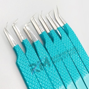 Pinzas para Extensión de Pestañas RMI Frozi con Punta Plateada con Recubrimiento en Polvo, Antiestáticas, Punta Lisa, Acero Inoxidable, Juego de 12 Puntas Diferentes - Product Image 4