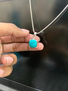Pierre précieuse turquoise pour femme, cadeau de mariage en argent allemand, bijoux fins pour femme, faits à la main, haute qualité - Product Image 4