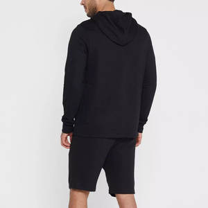 Ensemble sweat à capuche et short pour homme, design personnalisé, automne, décontracté, léger, respirant, deux pièces, 100% coton - Product Image 2