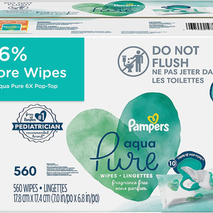 Toallitas húmedas para bebé Pampers Aqua Pure, 560 unidades, ANTIGUAS - Product Image 2
