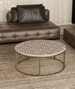 Table Basse Moderne de Luxe en Os Incrusté Chevron Faite à la Main Écologique pour Salon - Meuble de Maison F S INTERNATIONAL MUG - Vente Chaude - Product Image 3