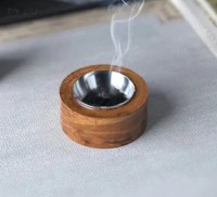 Brûleur d'encens Bakhoor religieux en bois d'acacia miniature gravé, écologique, fait main, de luxe, élégant, pour Ramadan et Aïd