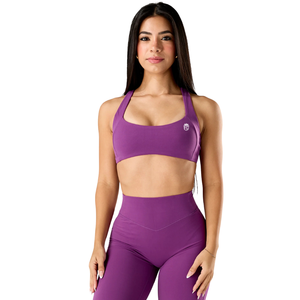 สปอร์ตบราสำหรับผู้หญิง ระดับการซัพพอร์ตปานกลาง คัพ A B เหมาะสำหรับโยคะ ฟิตเนส ออกกำลังกาย ยืดหยุ่น สวมใส่สบาย กระชับรูปร่าง ชุดออกกำลังกาย - Product Image 1