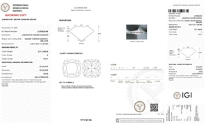 Diamant de laboratoire CVD de 3,01 carats, taille coussin, couleur E, clarté VVS1, certifié IGI, pour un centre de bague époustouflant - Product Image 2
