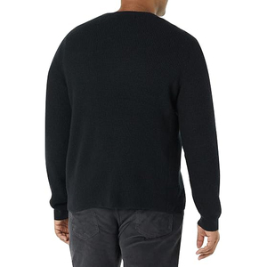 Men's Winter Viscose/Cotton Cable Knit Anti-Pilling <b>Pullover</b> <b>Sweater</b> Crew Neck Full Sleeve Solid Color Warm Front Logo - Product Image 2