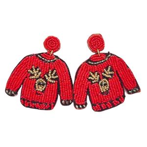 Déclaration Artisanat Perlé Broderie Pop A Top Boucles D'oreilles Élégant Fantaisie Élégant Choix De Bijoux Et À La Mode Par Hiba Enterprises - Product Image 4