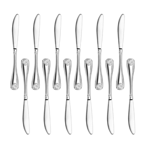 Cuchillo para Postre de Acero Inoxidable, Juego de Cubiertos de 6 Piezas, Cuchillo para Mantequilla de Acero para Bodas y Eventos, Mejor Precio - Product Image 1
