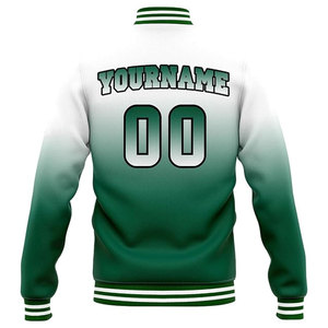Blouson universitaire personnalisé à dégradé de couleurs pour hommes et jeunes – Veste de sport personnalisée avec nom et initiales – Design classique style universitaire - Product Image 2