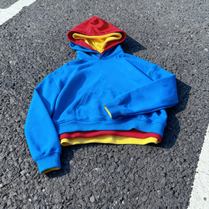 Sweat à capuche triple couche pour homme en polaire épaisse de qualité supérieure, coupe décontractée, capuche ajustable, style streetwear décontracté - Product Image 1