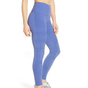 Eco Friendly Spandex/Nylon High Waist Solid <b>Pattern</b> Women <b>Leggings</b> with Custom Logo-Sustainable Activewear - Product Image 3