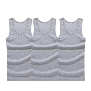 Men's Solid Color Cotton Knitted <b>Tank</b> <b>Top</b> O-Neck Casual Eco-Friendly Breathable Digital Printing <b>White</b> Gray Black - Product Image 4