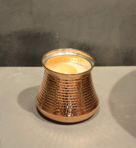 Decorative Candle Jar <b>Copper</b> Candle Jar With Brass Lid - Product Image 6