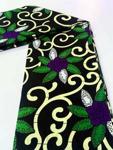 Tissu de coton imprimé à la cire véritable de haute qualité pagne de cire authentique pour l'artisanat et la mode de vêtements Ankara de Kinshasa - Product Image 3