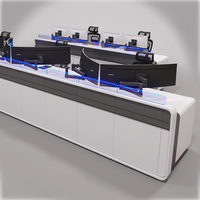 Système de console modulaire pour poste de contrôle de diffusion, console de poste de travail professionnelle pour centre de commandement 911, conception de mobilier