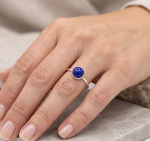 Memoria Jewels Natural Shape <b>Lapis</b> <b>Lazuli</b> Gemstone 925 Solid Sterling Silver Bezel Setting Trendy Handmade Women <b>Rings</b> Jewelry - Product Image 6